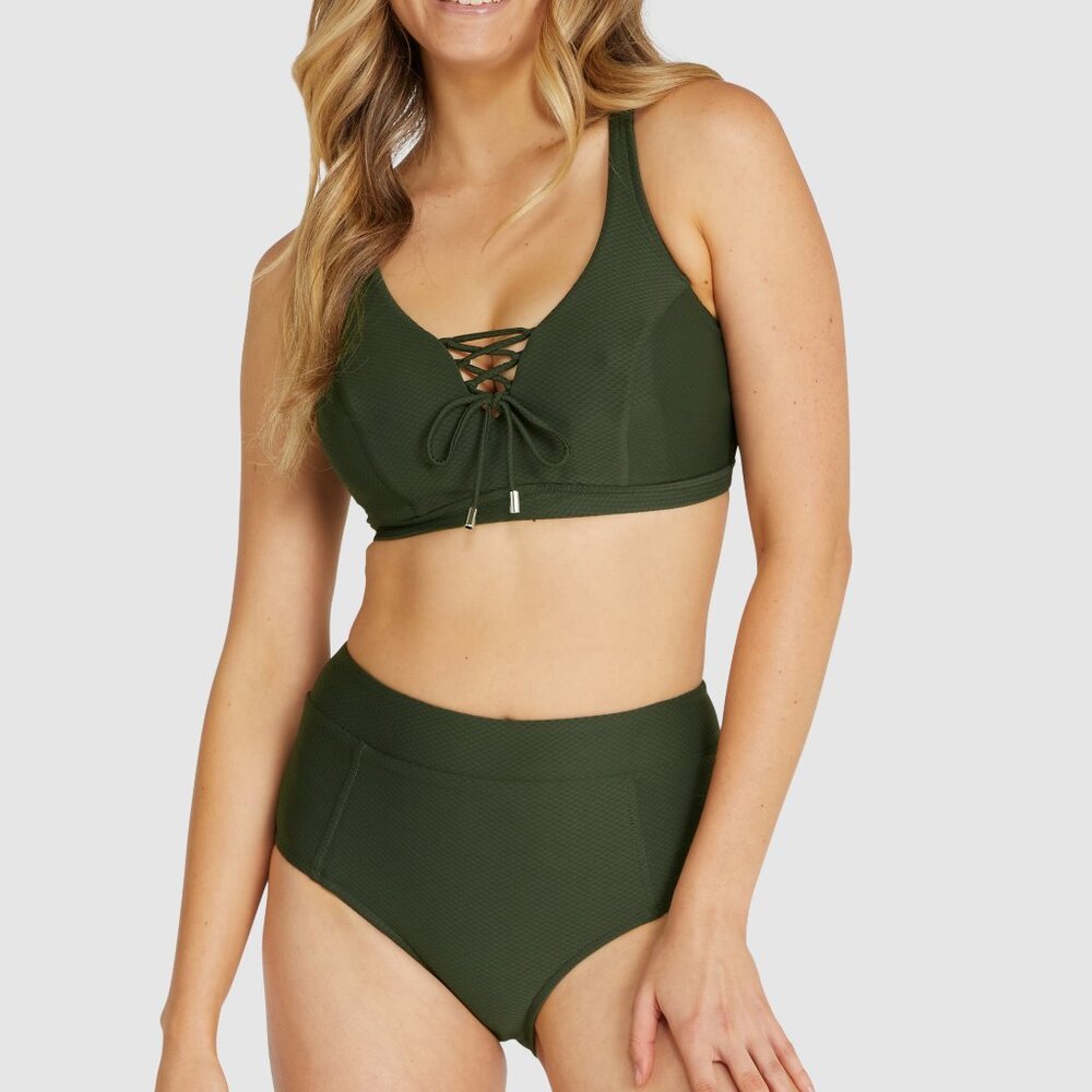 Baku F/G Lace Up Bra Bikini Set - Size 8CAN